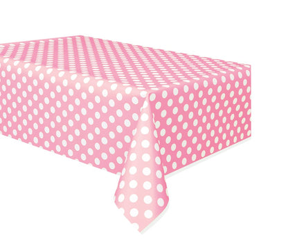 Dots Rectangular Plastic Table Cover 54in x 108in