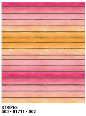 Roll Wrap Stripes Pink/Gold 30in x 5ft