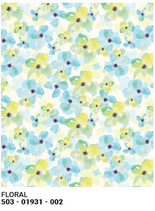 Roll Wrap Floral Blue/Green 30in x 5ft