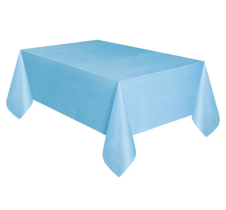 Light Blue Plastic Rectangle Table Cover 54" x 108"