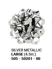 4.5in Bow - Silver Metallic