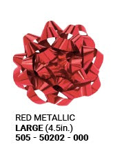 4.5in Bow - Red - Metallic