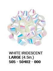 4.5in Bow - White Iridescent