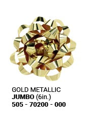 6in Bow - Gold - Metallic