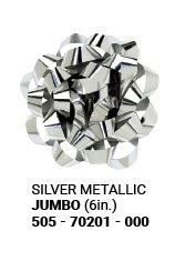 6in Bow - Silver Metallic