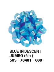 6in Bow - Blue Iridescent