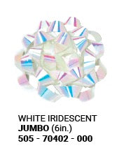 6in Bow - White Iridescent