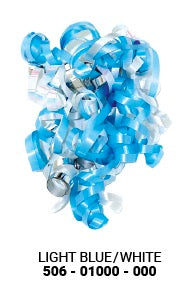 Curl Swirl - Light Blue, White