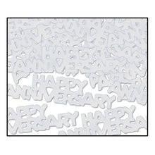 Happy Anniversary Confetti Silver