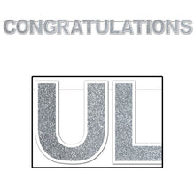 Congratulations Opalescence Glitter Banner
