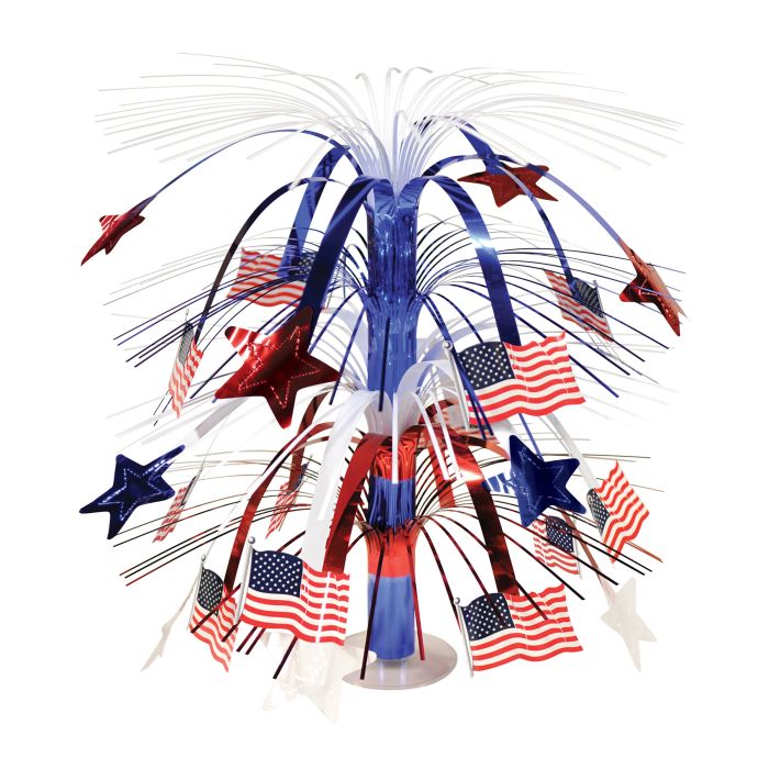 Flag Cascade Centerpiece 18in