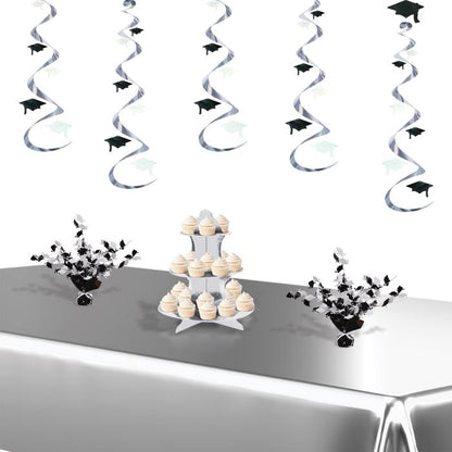 Graduate Cap Gleam 'N Burst Centerpiece - BW