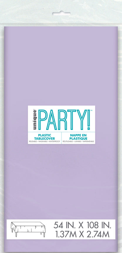 Lavender Plastic Rectangle Table Cover 54" x 108"