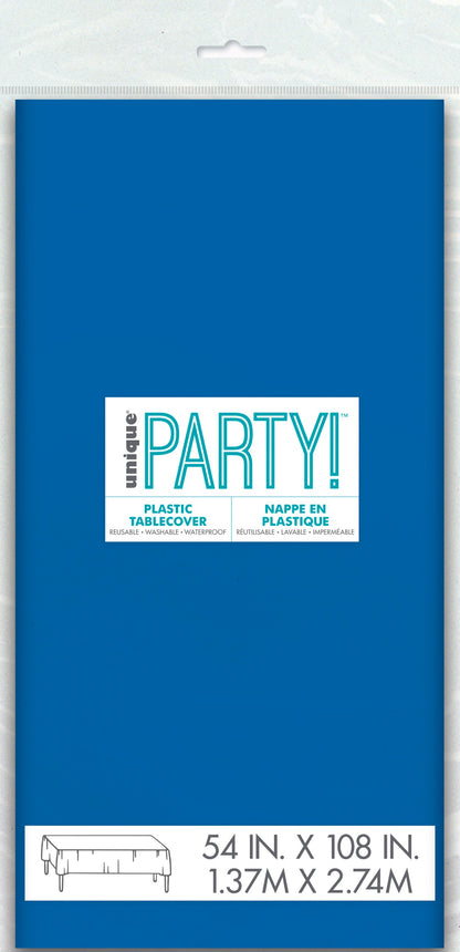 Royal Blue Plastic Rectangle Table Cover 54" x 108"