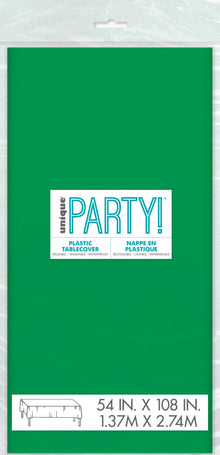 Green Plastic Rectangle Table Cover 54" x 108"