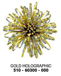 4.5in Bow - Firework Gold Holographic