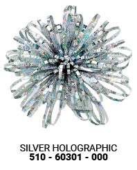 4.5in Bow - Firework Silver Holographic