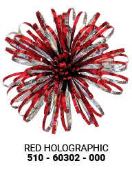 4.5in Bow - Firework Red Holographic