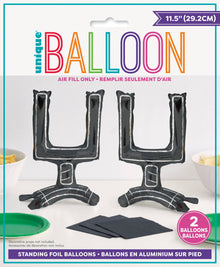Kickoff Football Goalpost Standing 11.5in Foil Balloon Centerpiece Set 2pc