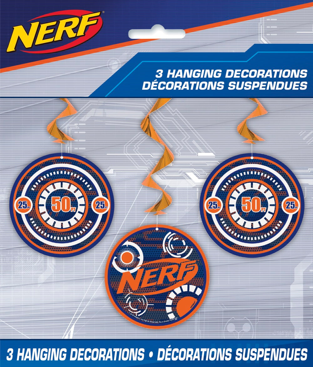 Nerf Hanging Swirl Decorations 26in 3ct
