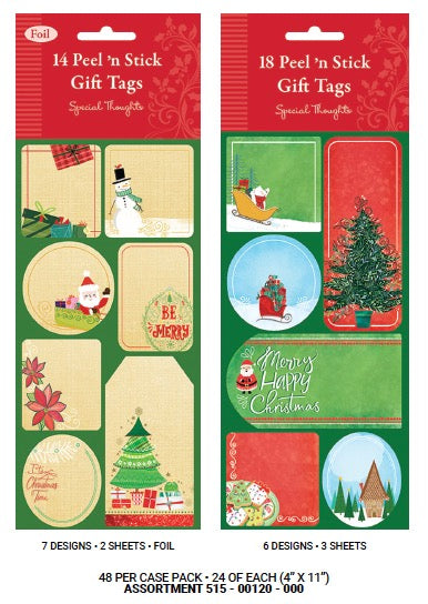 XMAS Holiday Gift Tag Assortment - 1 Assorted Pack