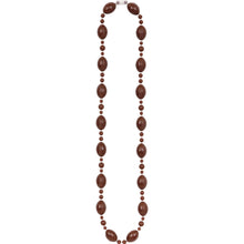 Kickoff Football Brown Beaded Necklace