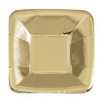 Gold Foil Square 5in Appetizer Plates 8ct