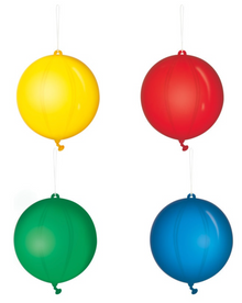 Assorted Color Punch Balloons 4ct
