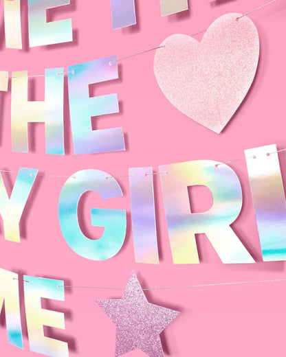 I'm the Bday Girl Banner - iridescent foil banner
