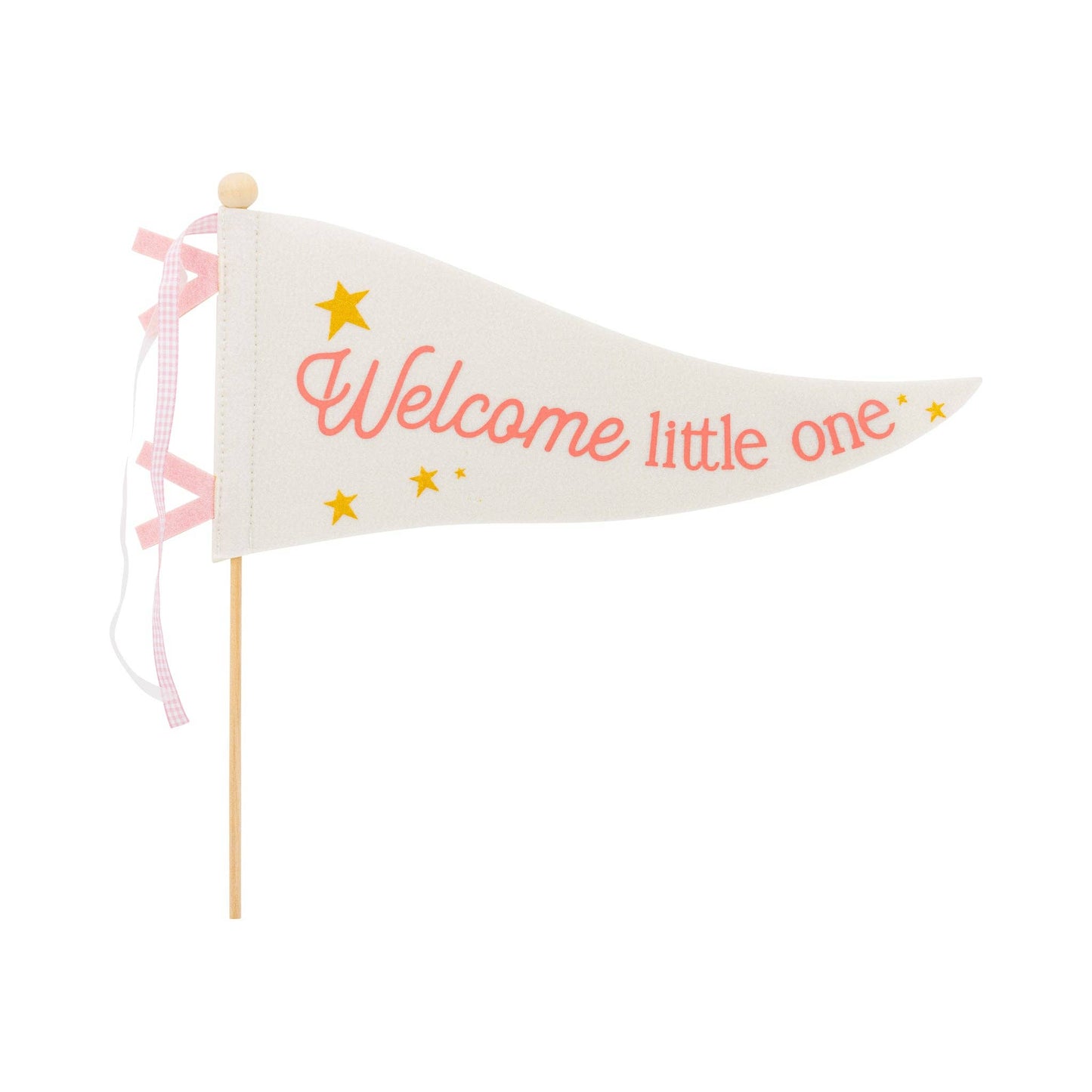 Welcome Little One Pink Pennant