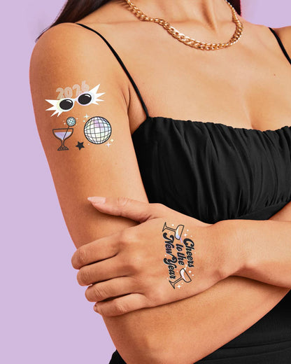 New Years Eve Party Temporary Tattoos