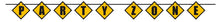 Construction Party Zone Block Banner