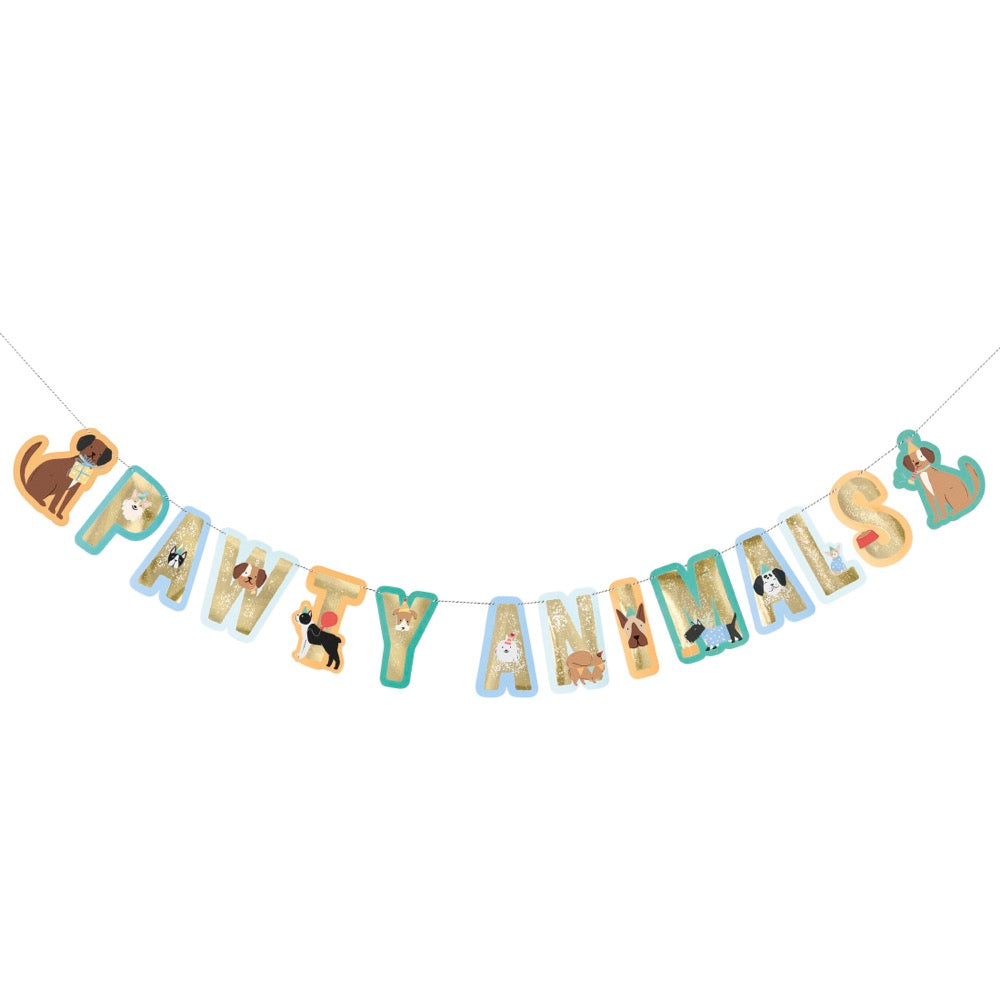 Pawty Animals Letter Banner 9ft - Foil Stamping
