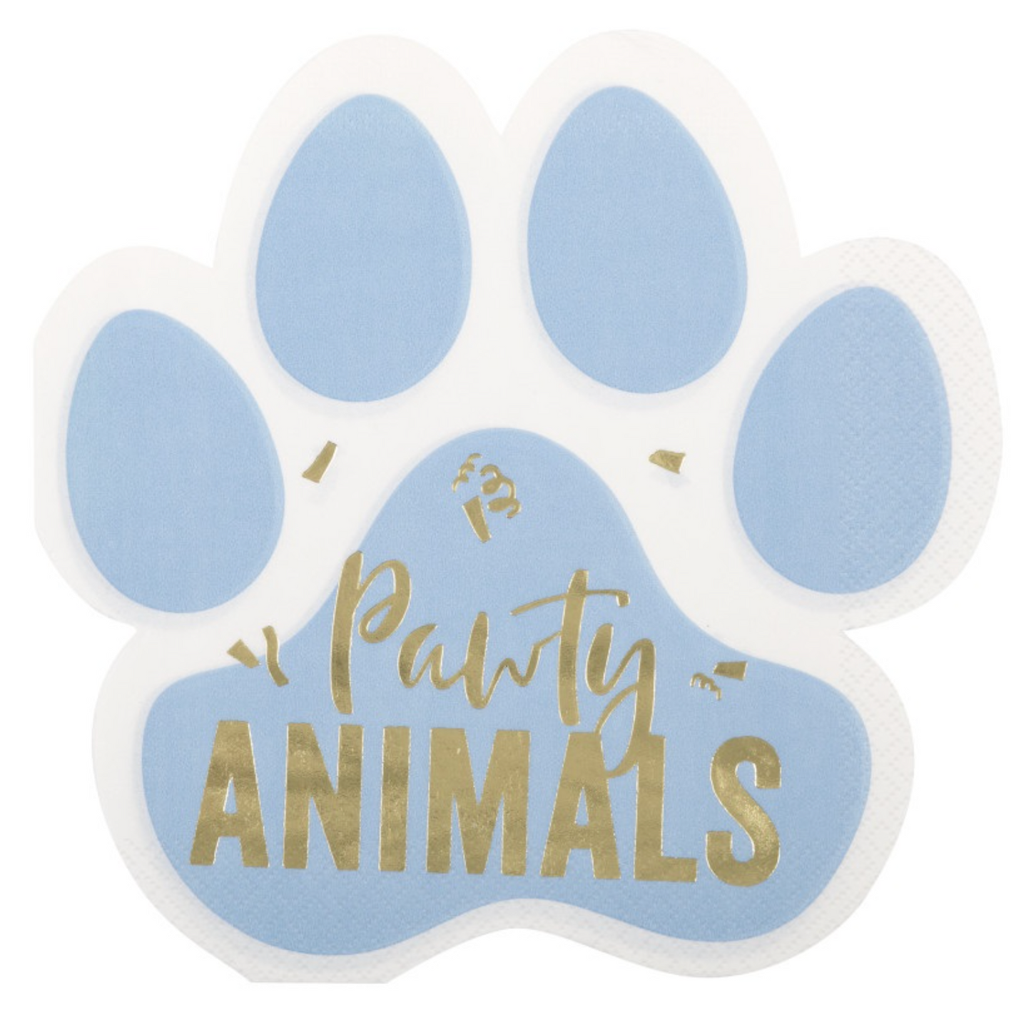 Pawty Animals Paw-Shaped Luncheon Napkins 16ct - Foil Stamping