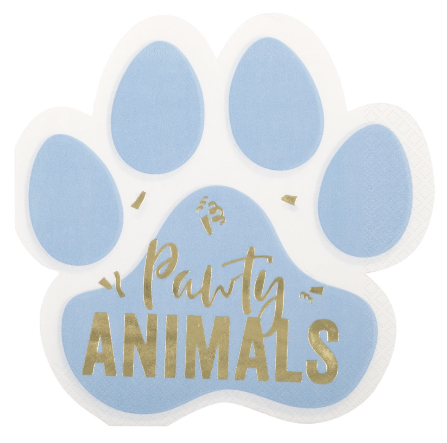 Pawty Animals Paw-Shaped Luncheon Napkins 16ct - Foil Stamping