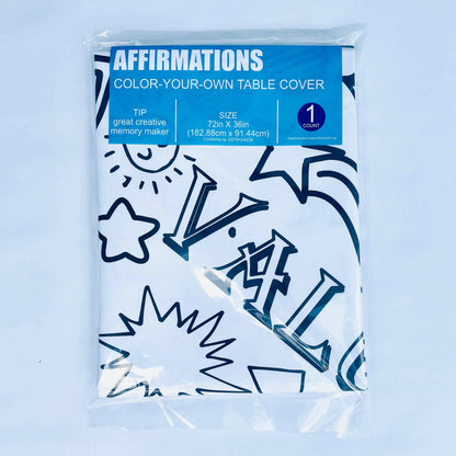 Positive Affirmations Coloring Tablecloth | Kids Activity