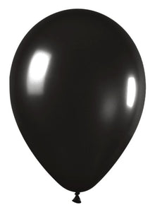 12in Helium Inflated Latex Balloon - Deluxe Black