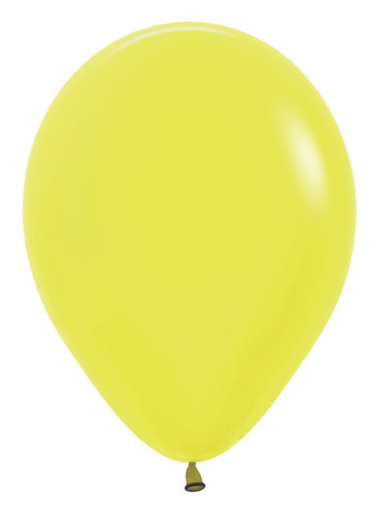 12in Helium Inflated Latex Balloon - Neon Yellow