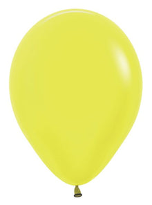 12in Helium Inflated Latex Balloon - Neon Yellow