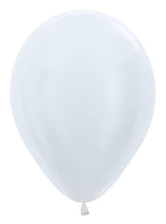 12in Helium Inflated Latex Balloon - Pearl White (Sempertex)