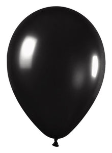 12in Helium Inflated Latex Balloon - Metallic Black