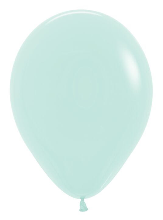 12in Helium Inflated Latex Balloon - Pastel Matte Green
