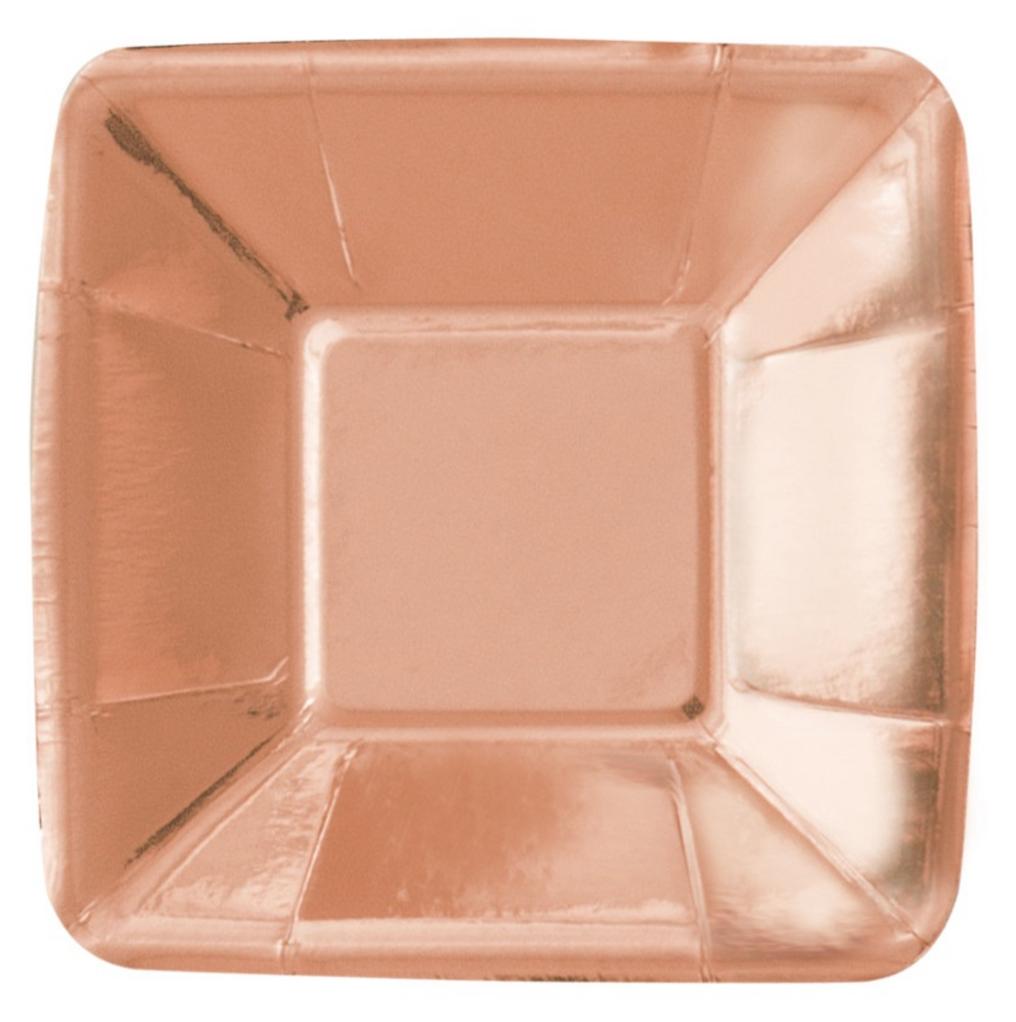Rose Gold Foil Square 5in Appetizer Plates 8ct