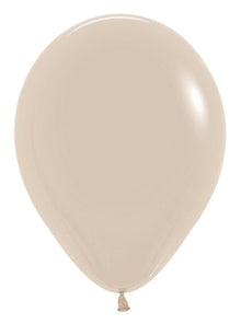 12in Helium Inflated Latex Balloon - White Sand