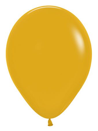12in Helium Inflated Latex Balloon - Mustard