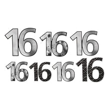 16 Foil Cutouts - Black/Silver