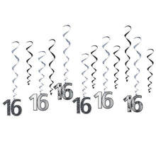 16 Birthday Whirls - Black/Silver