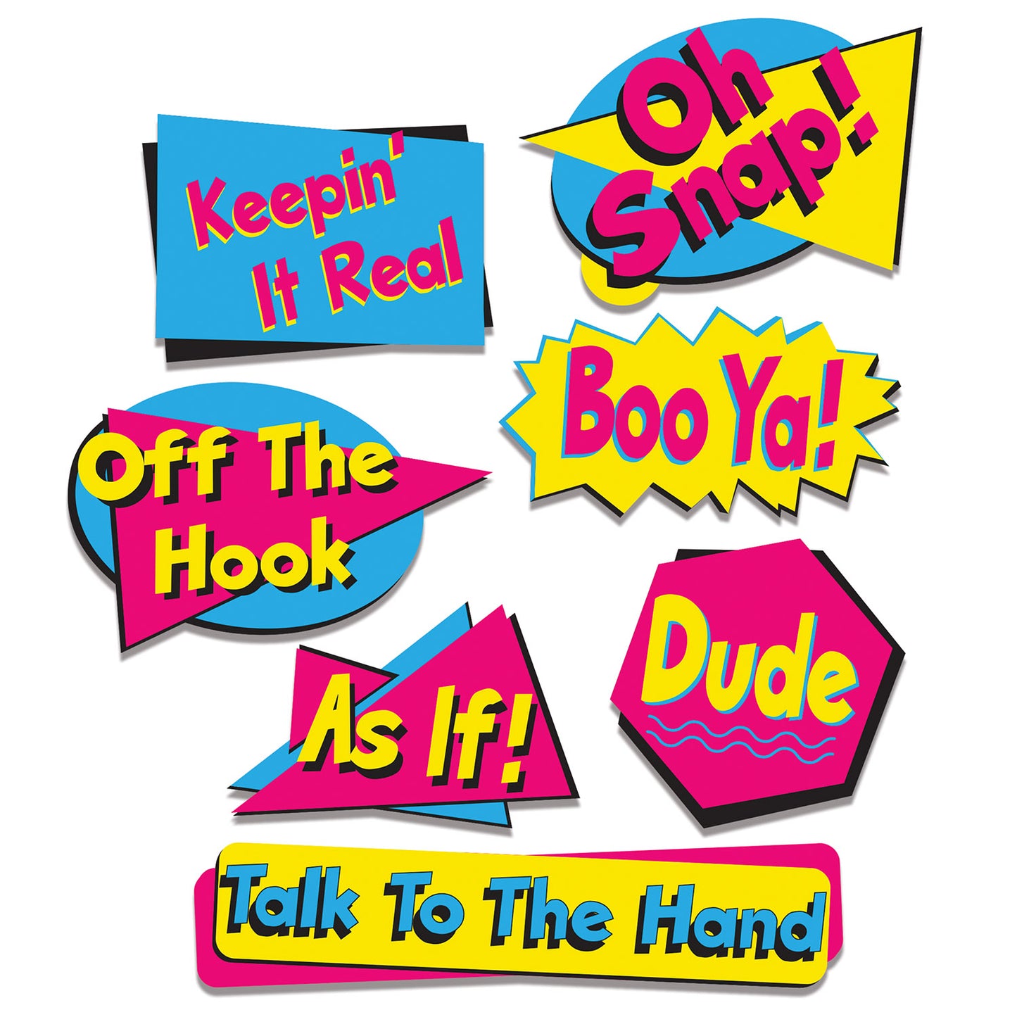90's Phrase Cutouts 7ct