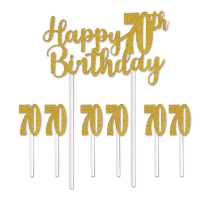 Happy  70th  Birthday Cake Topper