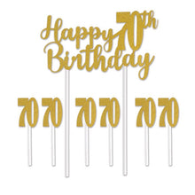 Happy  70th  Birthday Cake Topper